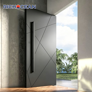 <span class=keywords><strong>Porte</strong></span> d'entrée moderne en aluminium isolé sur mesure RICHOCEAN, <span class=keywords><strong>porte</strong></span> extérieure sécurisée avec serrure intelligente, portes d'entrée pour maisons - Product Image 2