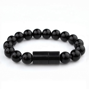 حبة سوار كابل المصغّر USB نوع <span class=keywords><strong>C</strong></span> 8Pin كابل الشاحن في الهواء الطلق يمكن ارتداؤها الهاتف كابل شحن ل فون الروبوت الهاتف المحمول - Product Image 4