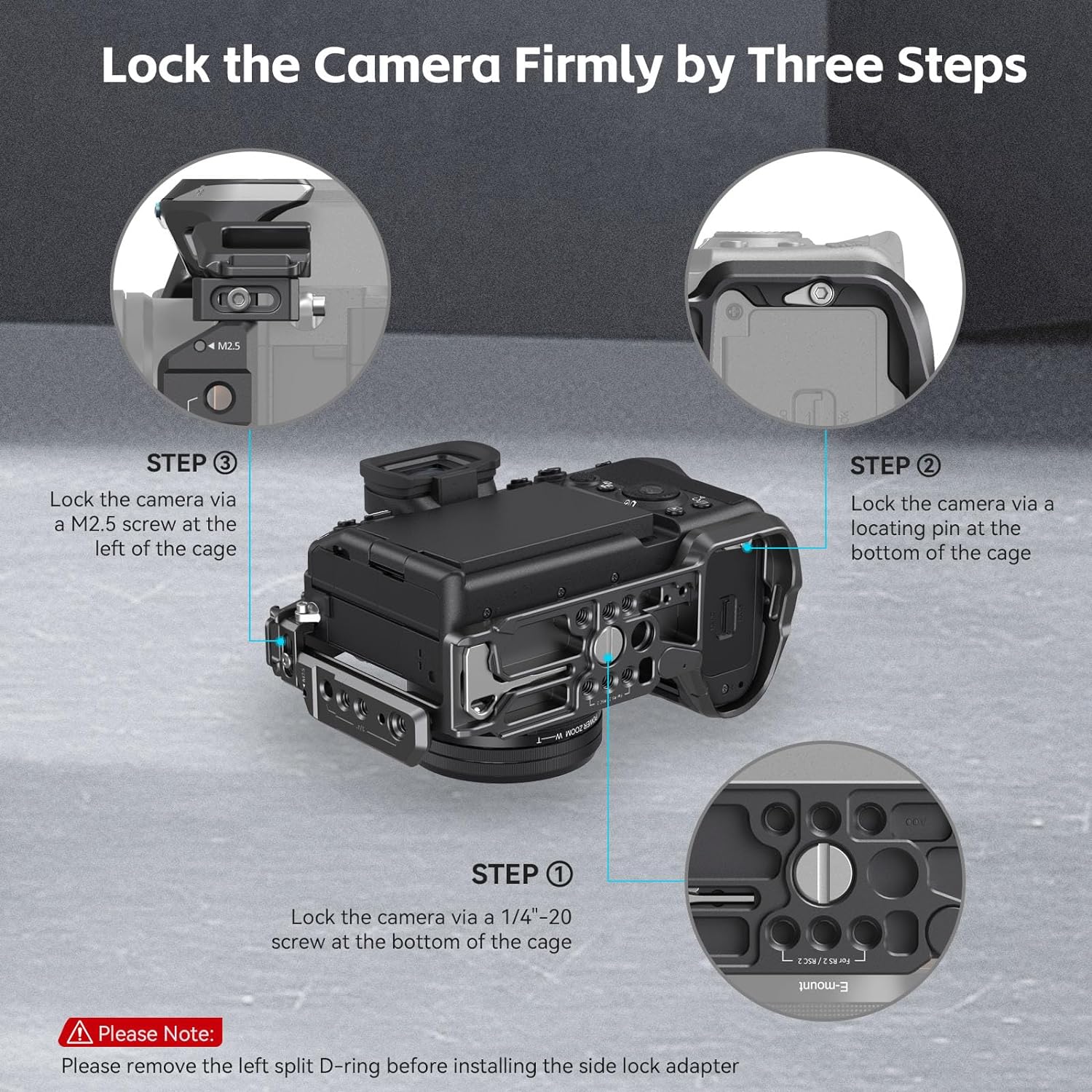 ソニーa7rv/a7iv/a7sii、複数のアクセサリ取り付けポイント付きカメラ