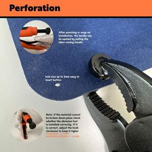 भारी शुल्क स्नैप फास्टनर टूल किट, समायोज्य सेटर के साथ पंचिंग फ़ंक्शन, 100 सेट बोट कवर स्नैप के साथ 15 मिमी स्नैप उपकरण - Product Image 4