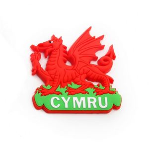 Autocollant en caoutchouc découpé sur mesure avec logo, aimants de réfrigérateur souvenirs du Pays de Gal avec dragon gallois - Product Image 1