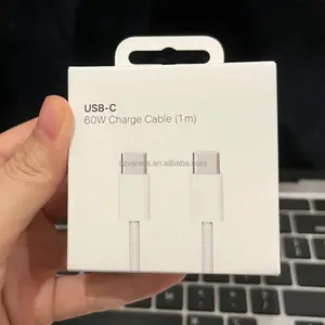 Câble usb-c tressé 60W Câble de charge rapide USB type C vers USB-C pour téléphone
