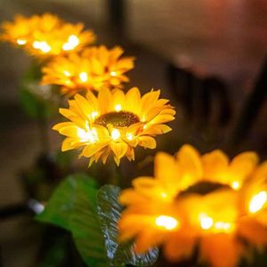 Lumière de tournesol <span class=keywords><strong>solaire</strong></span> Lumières extérieures Décorations Décoration de Noël colorée Lumière de fleur <span class=keywords><strong>solaire</strong></span> - Product Image 4