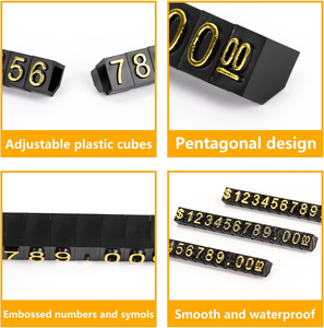 Hookei Petites étiquettes de prix en plastique combinées écologiques Cubes de prix en acrylique transparent pour l'affichage de bijoux - Product Image 6