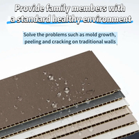 Panel Dinding SPC Modern Finishing Glossy Tahan Api Ramah Lingkungan Peredam Suara Tahan Air Garansi 5 Tahun Pola Dinding Dapat Disesuaikan