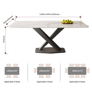 طاولة طعام منزلية أنيقة ومريحة للاستخدام العام تضيف الراحة والأناقة إلى أثاث غرفة الطعام الخاصة بك - Product Image 6