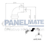 Connecteur de tuyau en acier inoxydable série 48 pièces de système de bras de support panneau de commande monté sur bras PC ou support de moniteur