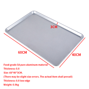 Teglia in alluminio puro forno commerciale, <span class=keywords><strong>rettangolare</strong></span> 60*40, stampo per bacinella, Pizza e pane - Product Image 5