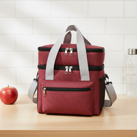 Sac isotherme double couche personnalisé MKW4362, sac à lunch thermique portable, grande capacité, sacs de pique-nique en PEVA