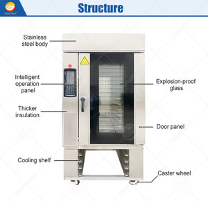 ORME Four à convection commercial automatique à 10 plateaux Baguette Pain Gâteau Four à gaz électrique pour la cuisson - Product Image 2