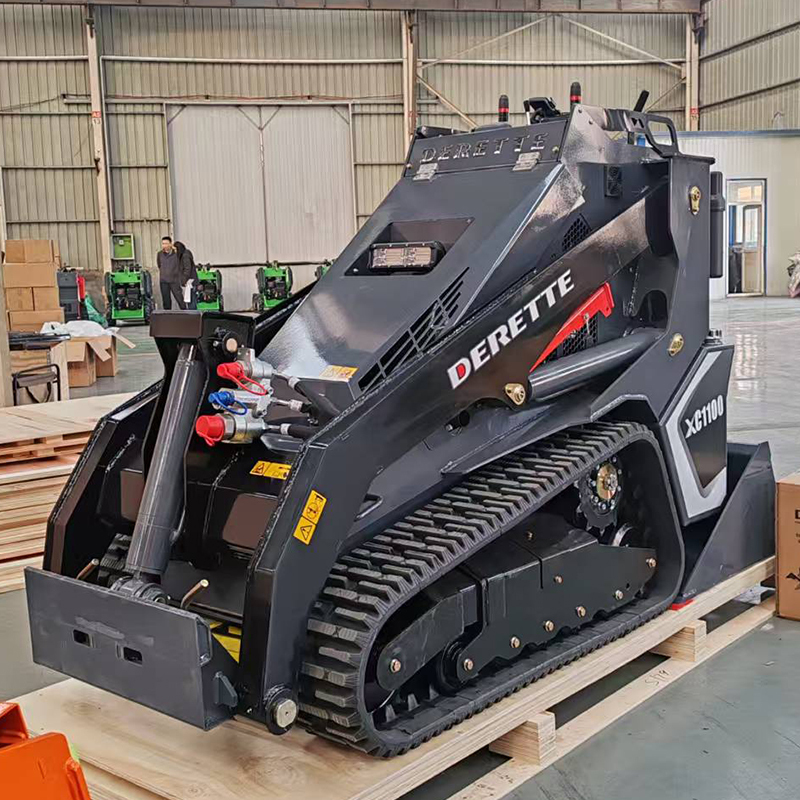 Kubota 25Hp Engine Powered Derette V1000 Mini Skid Diesel Loader With Skid Steer Loader Attachment