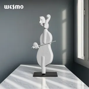 Gran oferta nórdica, esculturas abstractas, decoración para el hogar, otra decoración del hogar, elegante violonchelista, adorno de mesa de resina - Product Image 1