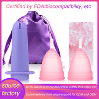 Copa Menstrual de grado médico para mujer, copa de menstruación, aplicador de copa Menstrua, Copas Menstruales de silicona para mujer
