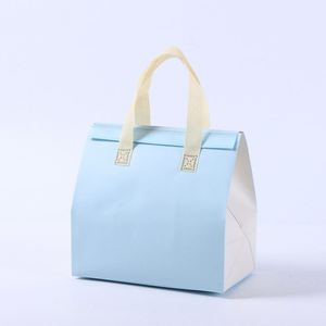 <b>Cheap</b> Ultrasonic Recycled Non-woven Aluminum Film Insulation Laminated Tote Cooler Bag With Custom Logo Lunch Cooler Bag - Product Image 4