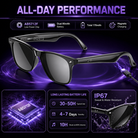 Lunettes de traduction intelligentes W100 AI, traduction vocale et vidéo en temps réel, étanches IP67, légères (35g) pour une utilisation mains libres