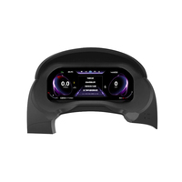 Kluster Digital 12.3 "untuk Mitsubishi Pajero 2006-2016 GPS Navi LCD penuh Panel instrumen dasbor mobil pemutar kecepatan