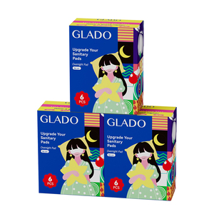 Vente flash Serviettes hygiéniques jetables organiques GLADO GLW-004 CE Ultra-fines Haute absorption Respirantes Anion Ailes - Product Image 3