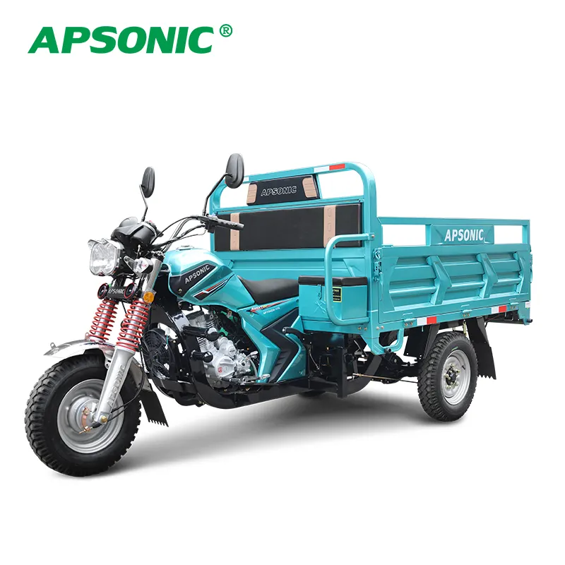 Tricycle Apsonic de haute qualité à bas prix 175cc longue distance avec grande boîte arrière pour tricycle Apsonic pour l'Afrique