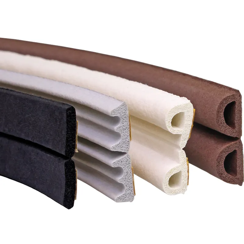 Customizedp E le porte a forma di D in spugna di gomma elastico per sigillare le intemperie strisce di tenuta in schiuma autoadesiva Epdm