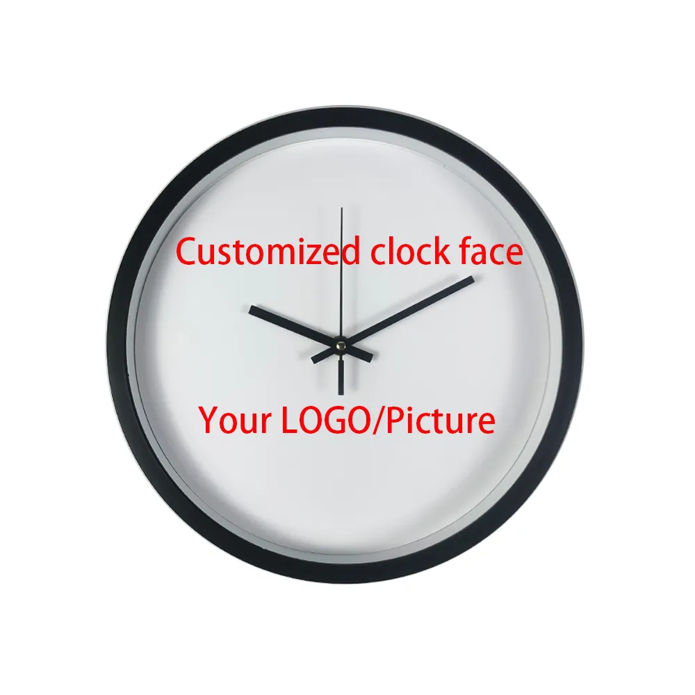 Fabbrica direttamente vendita prezzo a buon mercato logo stampa regali personalizzati orologio da parete