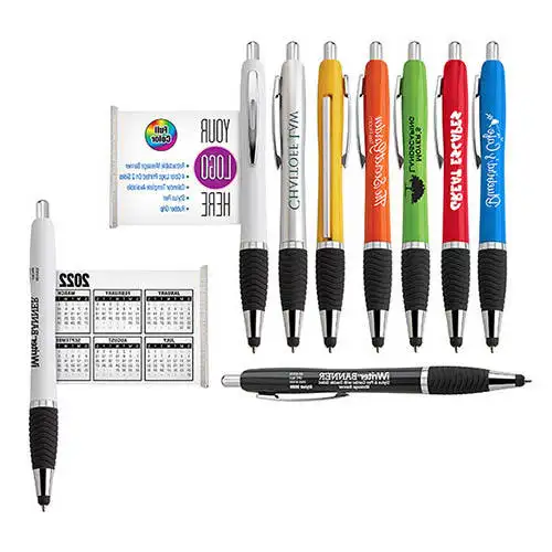 रीजीनफील्ड प्रचार प्लास्टिक फ्लैग पेन रिट्रेटेबल पुल आउट बैनर पेन कस्टम लोगो के साथ सस्ते रोलिंग पेपर बॉल पेन