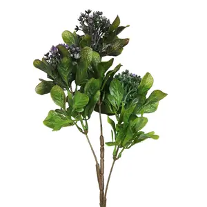 Artificial Tropical plant eucalyptus Fern leaf leaves stem grass flower branch bouquet for wedding home hotel decoration