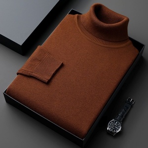 Suéter de cuello alto de punto grueso y cálido para hombre, estilo casual, venta al por mayor - Product Image 5