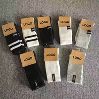 Chaussettes de sport personnalisées pour hommes, en coton, avec logo imprimé et brodé, pour le cyclisme et le basketball, avec grip.