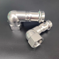 Raccord à sertir SS304/SS316L 90° °   Raccord coudé à filetage femelle pour tuyau