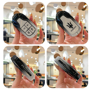 Funda <span class=keywords><strong>de</strong></span> Silicona y Aleación <span class=keywords><strong>de</strong></span> Zinc para Llaves <span class=keywords><strong>de</strong></span> Coche Maserati Levante Ghibli Levante Quattroporte, Anillo para Llaves, Llavero, Bolsa - Product Image 2