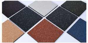 Gymnase absorbant les chocs parquetant les tapis en caoutchouc de terrain de jeu de 500x500mm ASTM F1292 - Product Image 2