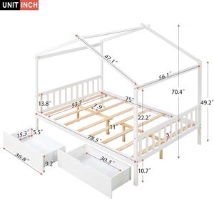 <span class=keywords><strong>Lit</strong></span> de rangement pour maison d'enfants <span class=keywords><strong>Montessori</strong></span> en bois massif <span class=keywords><strong>Tiroir</strong></span> de <span class=keywords><strong>lit</strong></span> pour enfants Meubles de maison pour bébé <span class=keywords><strong>Lit</strong></span> pour enfants avec garde-corps - Product Image 5