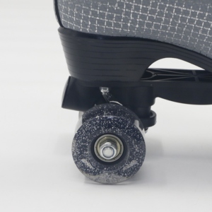 <span class=keywords><strong>Pattini</strong></span> a rotelle <span class=keywords><strong>moderni</strong></span> vintage - Griglia argentata su grigio con ruote LED - Product Image 6