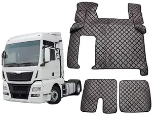 VOLVO FH/DAF/ACTROS/FORD için özelleştirilmiş 5d deri kaymaz halı kamyon spor ayak pedi