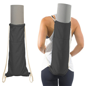Sac à dos de sport portable en nylon avec cordon de serrage pour le yoga, pour le rangement du tapis de yoga, pour adultes et enfants - Product Image 3