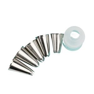 Seamless Piping Tip Set 7-Piece Stainless Steel Rose Cookie Butter Piping Tips Reusable Cake Decorating Supplies - Product Image 5