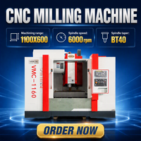 Machine de fraisage CNC 3 axes VMC 1000 VMC 1160 avec 4ème axe