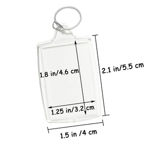 Tùy chỉnh trong suốt Acrylic khoảng trống vòng trái tim đĩa cho DIY Keychain Mặt dây chuyền keyholder - Product Image 6