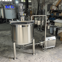 Cuve de mélange horizontale en acier inoxydable, moulin colloïdal sanitaire de qualité alimentaire, capacité 100L, équipement de cuisson pour pâte de sésame