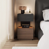 Table de chevet flottante italienne moderne haut de gamme JINGSHUN en bois massif 30 cm, petite armoire de rangement ultra-étroite, chambre à coucher, luxe léger