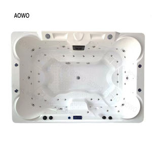 Jacuzzi de Lujo para 9-10 Personas, Spa con Panel de <span class=keywords><strong>Madera</strong></span>, Exterior de Acrílico Blanco, Piscina de Hidromasaje al Aire Libre - Product Image 2