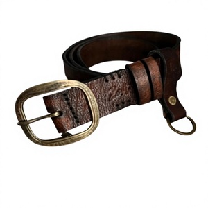 Cinturones de Cuero Vacuno 100% Personalizados con Hebilla Cuadrada de Acero, Cinturón Masculino de Estilo Europeo Casual y Ecológico - Product Image 4