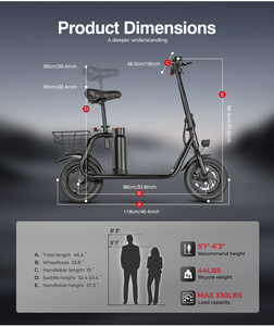 OEM SM-C01 folding electric <b>scooter</b> 36v 10.4Ah Lithium Battery with Rear Basket Removable Battery mini Electric <b>Scooter</b> - Product Image 3