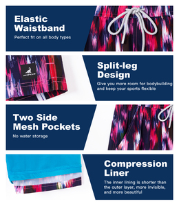 Shorts <span class=keywords><strong>de</strong></span> <span class=keywords><strong>bain</strong></span> personnalisés pour hommes, style vintage streetwear, pour la plage et le surf, écologiques - Product Image 5