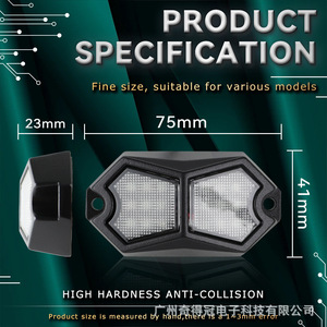 QIDEWIN – éclairage de châssis de voiture à 6 couleurs et 18 LED, fixation par vis en alliage d'aluminium pour mise à niveau et modernisation - Product Image 4