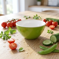 MUW Bestwares Vente en gros en usine Bol à salade en mélamine bicolore vert avocat Grand bol de service rond pour commande en gros