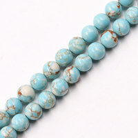 Perles en pierre naturelle 4mm 6mm 8mm 10mm 12mm, pierres de régaliite bleue véritable de haute qualité, turquoise, jaspe impérial pour bijoux