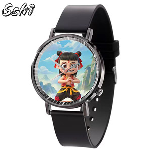 中学生定制石英手表新款卡通哪吒攻击黑社会独特利基20毫米亚克力指针 - Product Image 5