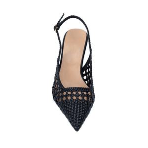 Scarpe basse estive alla moda da donna con tacco a punta con tacco sottile da donna di buona qualità in Mesh nero - Product Image 4