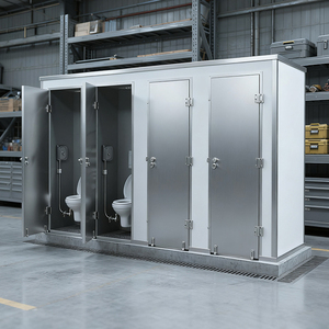 Toilettes portables en acier à faible consommation d'eau pour camping, préfabriquées, mobiles, pour les terminaux de navires de croisière et les régions à eau limitée - Product Image 6